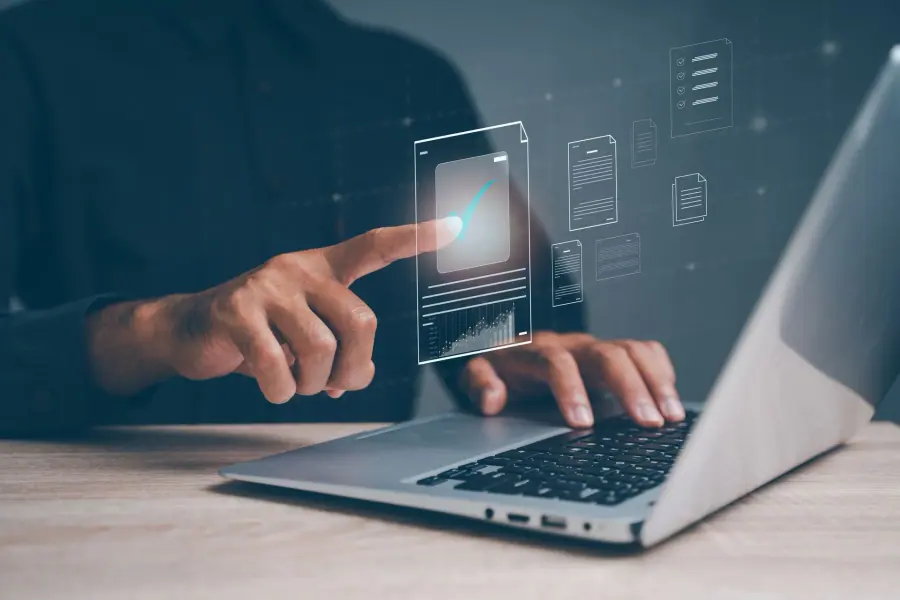 Finance professional processing B2B payments